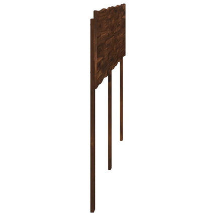 Sengegavl med naturkant ROSTOCK Mørk Brun 140 cm