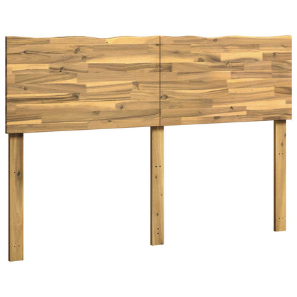 Sengegavl med naturkant ROSTOCK Hvid 160 cm Massivt Akacietræ