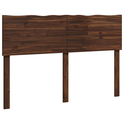 Sengegavl med naturkant ROSTOCK Mørk Brun 150 cm