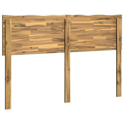 Sengegavl med naturkant ROSTOCK Hvid 135 cm Massivt Akacietræ
