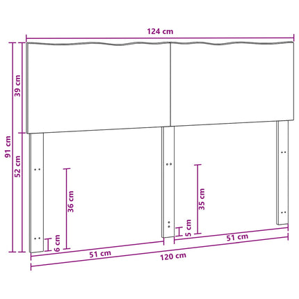 Sengegavl med naturkant ROSTOCK Mørk Brun 120 cm