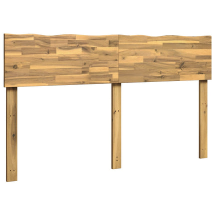 Sengegavl med naturkant ROSTOCK Hvid 160 cm Massivt Akacietræ