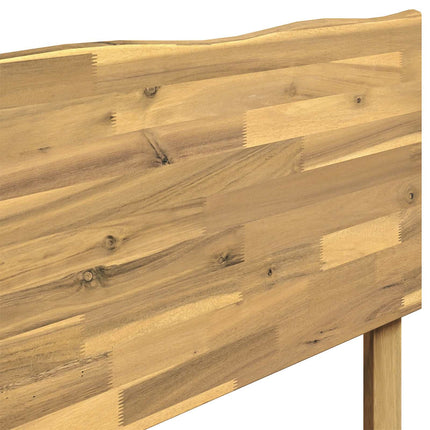 Sengegavl med naturkant ROSTOCK Hvid 90 cm Massivt Akacietræ