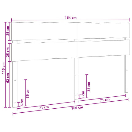 Sengegavl med levende kant ROSTOCK Hvid 160 cm