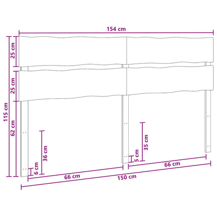 Sengegavl med levende kant ROSTOCK Hvid 150 cm