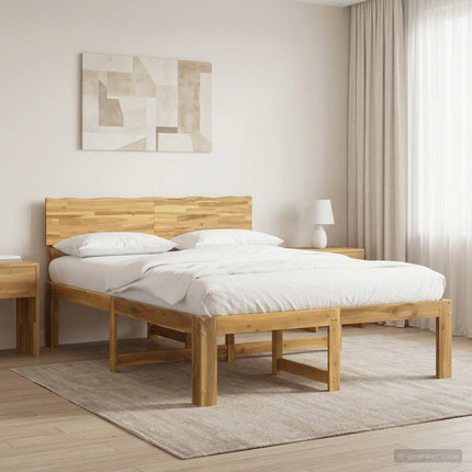 Dobbelt Sengestel med Hovedgærde ROSTOCK Hvid 135 x 190 cm