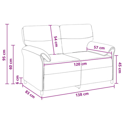 Sofa 100% polyester metalramme MDF, Krydsfinér
