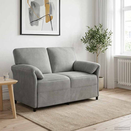 2-personers sofa Lysegrå 138 x 83 x 95 cm Fløjl