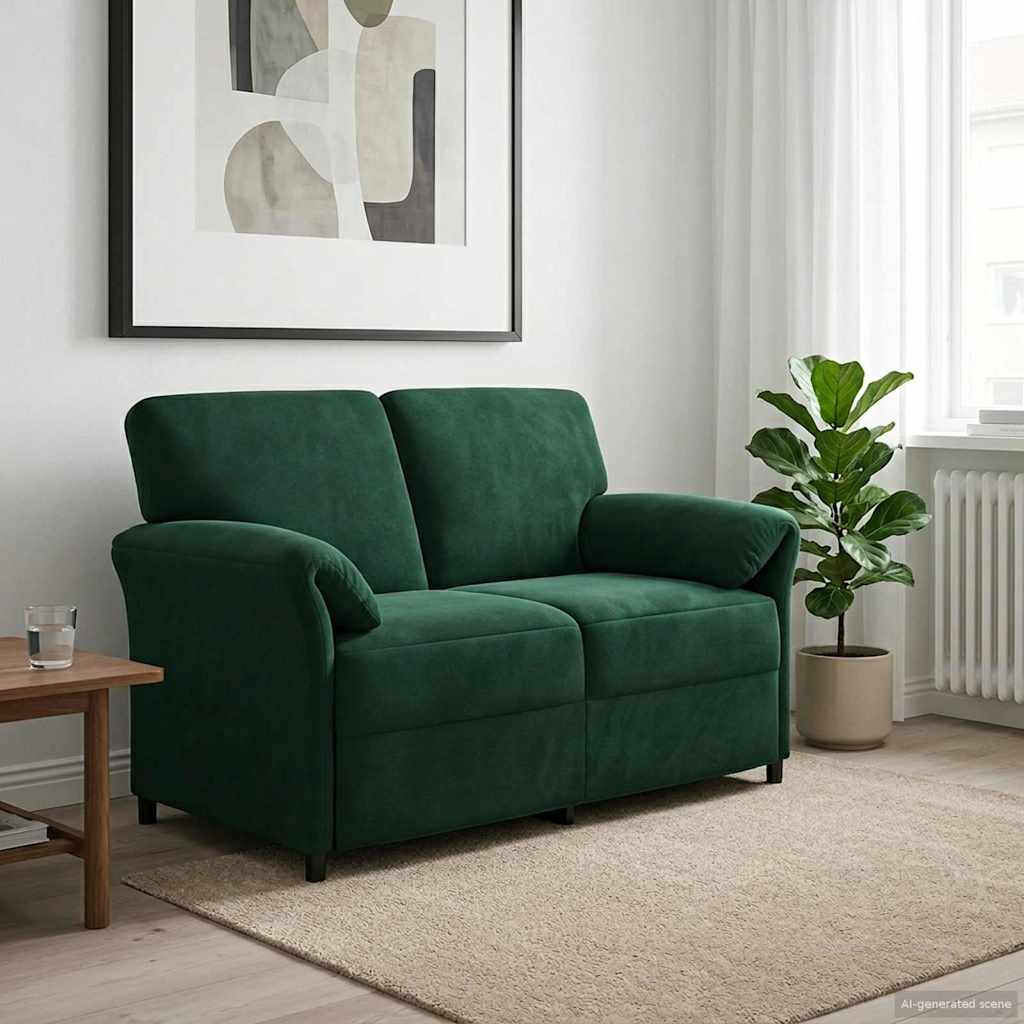 2-personers sofa Mrkegrn 138 x 83 x 95 cm Fljl