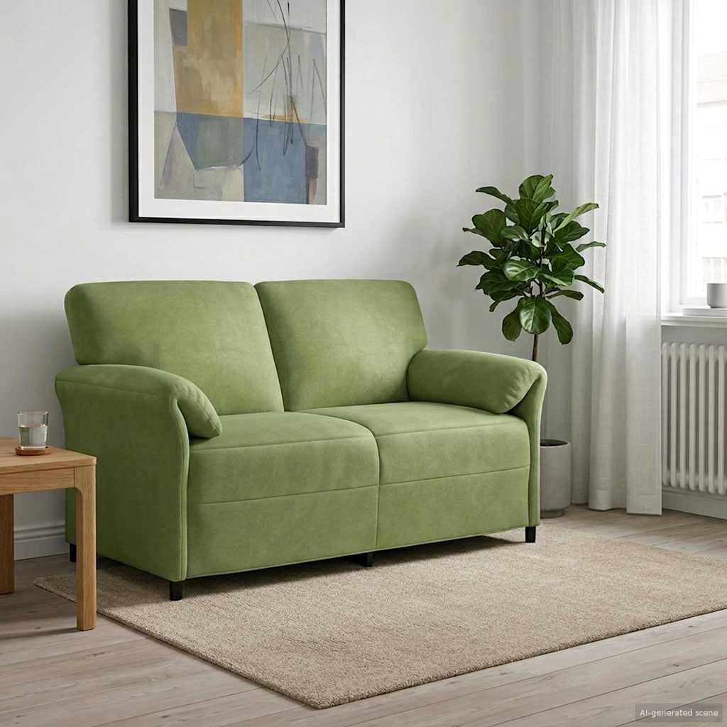 2-personers sofa Lys grn 158 x 83 x 95 cm Fljl