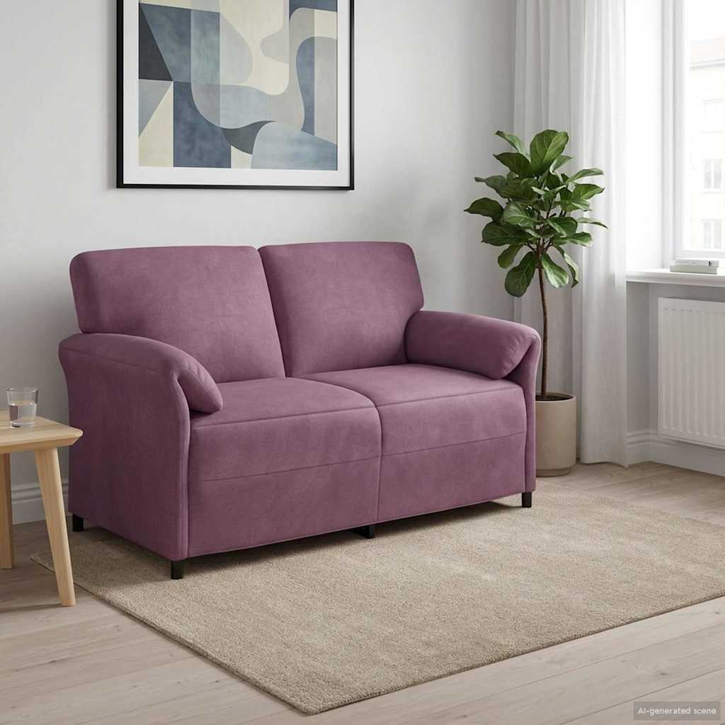 2-personers sofa Lilla 158 x 83 x 95 cm Fløjl billede