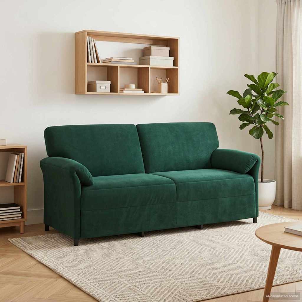 3-personers sofa Mrkegrn 198 x 83 x 95 cm Fljl