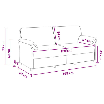 3-personers sofa Mørkegrøn 198 x 83 x 95 cm Fløjl
