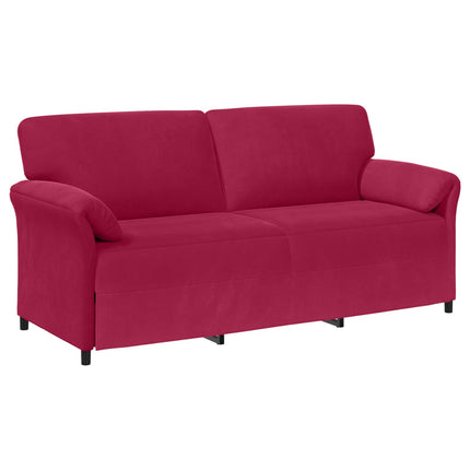 3-personers sofa Vinrød 198 x 83 x 95 cm Fløjl