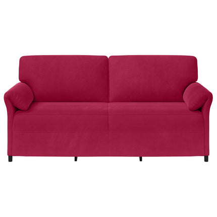 3-personers sofa Vinrød 198 x 83 x 95 cm Fløjl