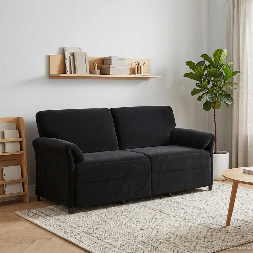 3-personers sofa Sort 198 x 83 x 95 cm Fljl