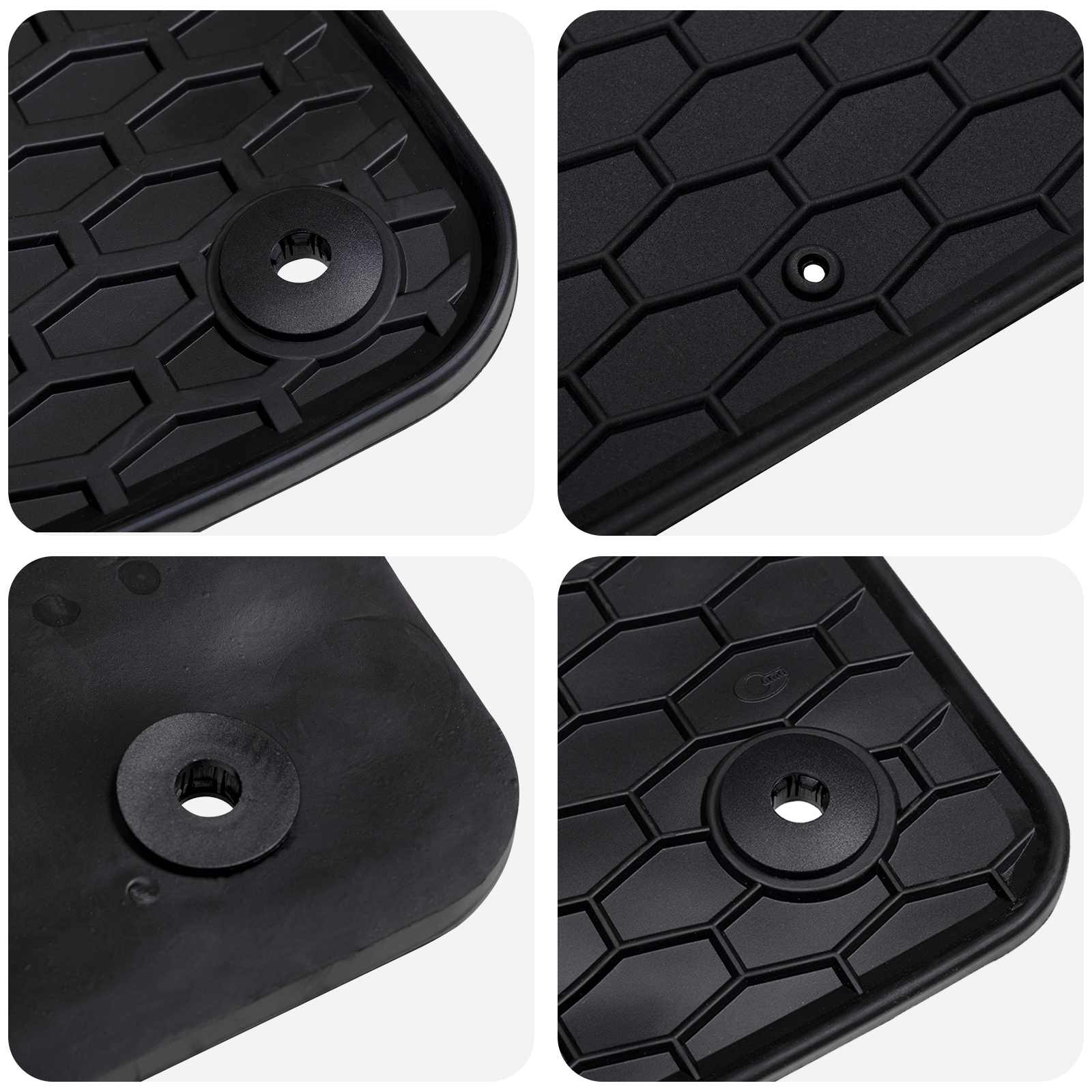 Bilmåtte 4 pcs Sort passer til T-ROC Cabrio 2019- Gummi