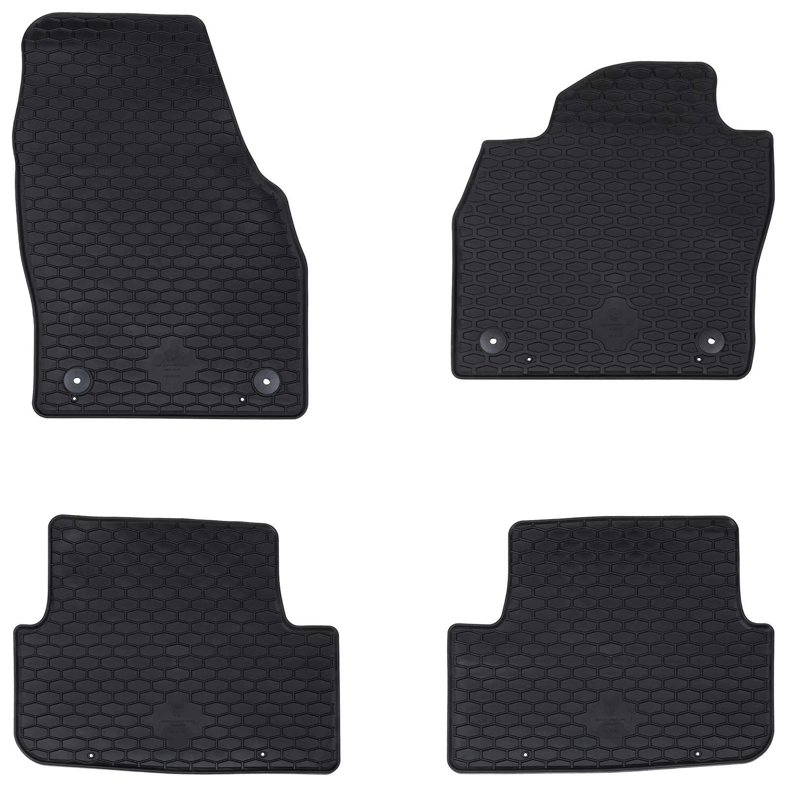 Bilmåtte 4 pcs Sort Egnet til SEAT IBIZA, ARONA, VW POLO 2017-