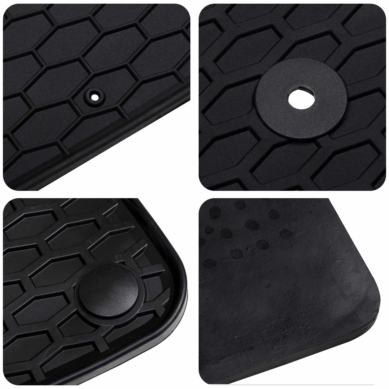 Bilmåtte 4 pcs Sort suitable for Ford Focus 2018- 4D Aft. Gummi