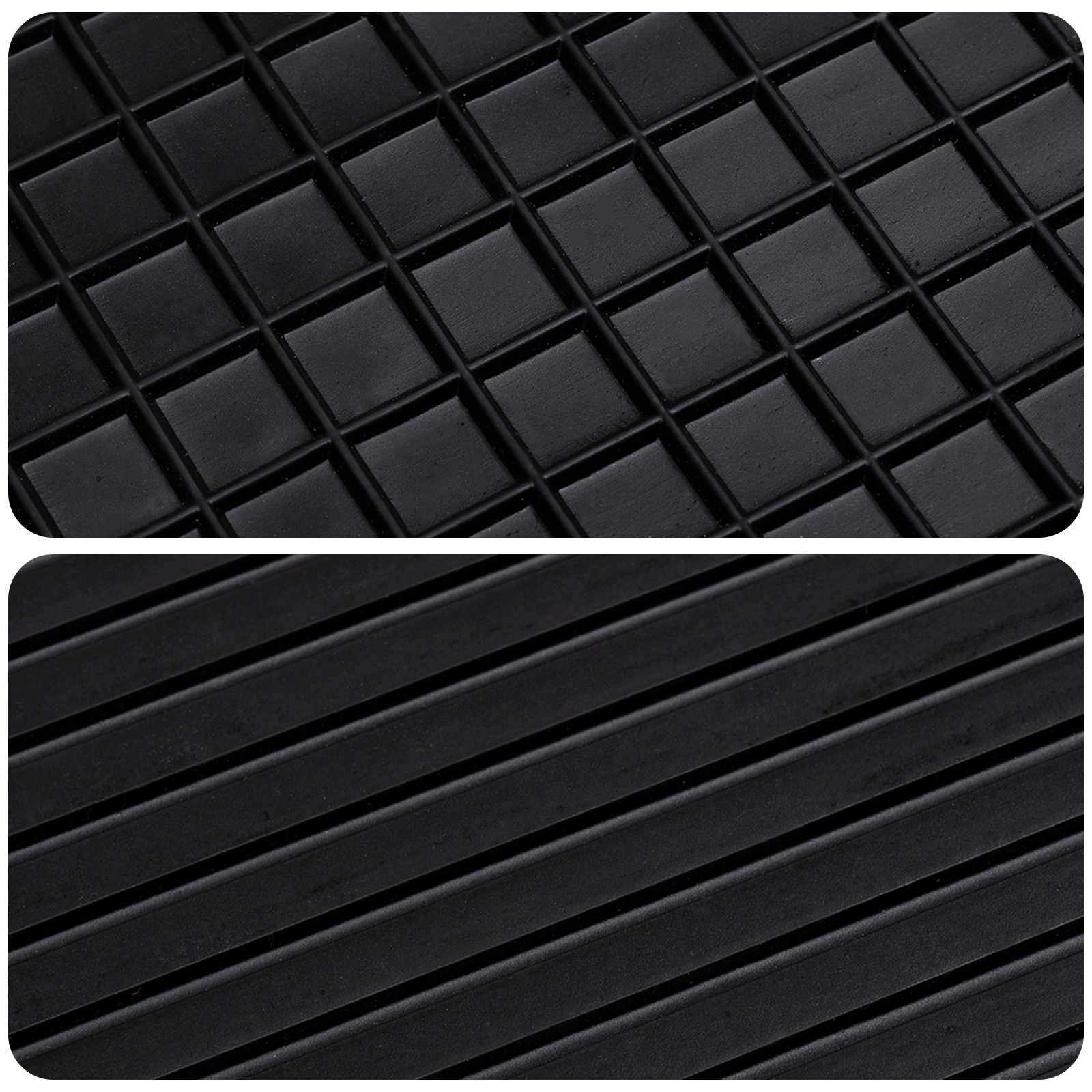 Bilmåtte 4 pcs Sort passer til MERCEDES E 2009-2016 Gummi