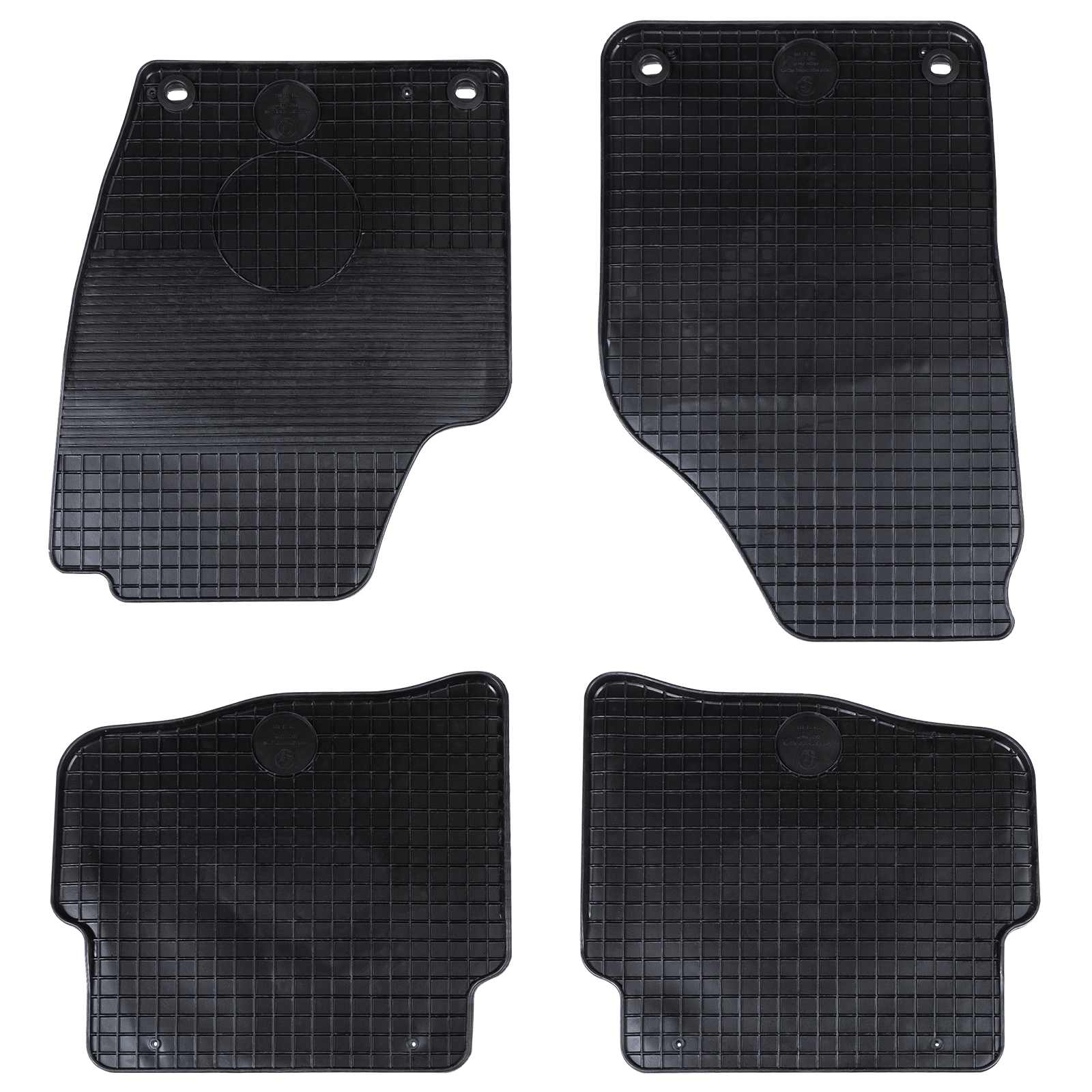Bilmåtte 4 pcs Sort velegnet til VW POLO 2001-2009 NS Gummi