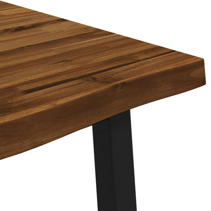 Dining table med live edge 160 x 80 x 75 cm Massivt Akacietræ