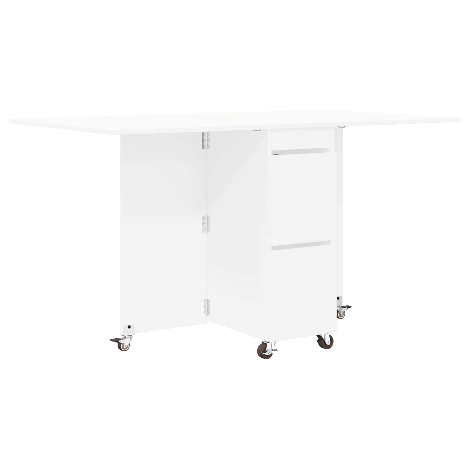 Spisebord 2 pcs 140 x 80 x 77 cm Konstrueret træ Hvid