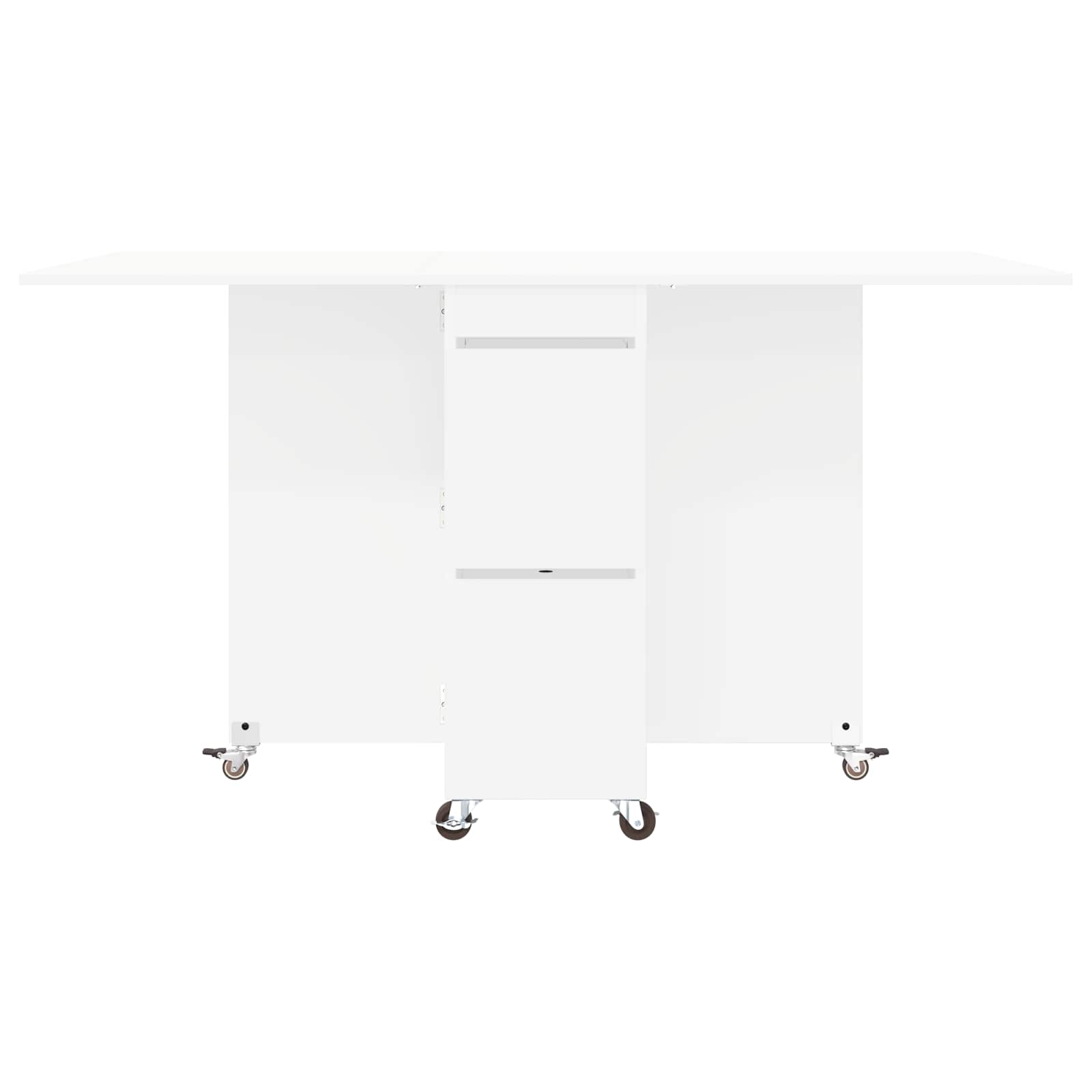 Spisebord 2 pcs 140 x 80 x 77 cm Konstrueret træ Hvid