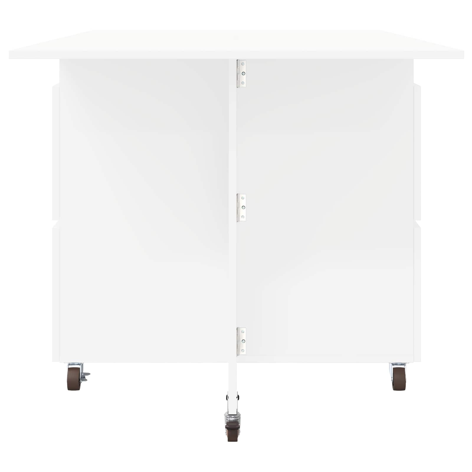 Spisebord 2 pcs 140 x 80 x 77 cm Konstrueret træ Hvid