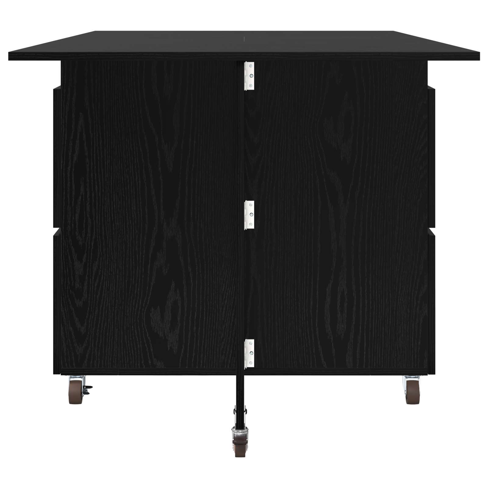 Spisebord 2 pcs 140 x 80 x 77 cm Konstrueret træ Sort eg