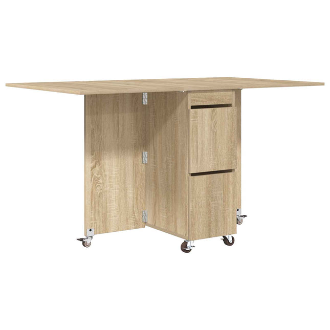 Spisebord 140 x 80 x 77 cm Konstrueret træ Sonoma-eg