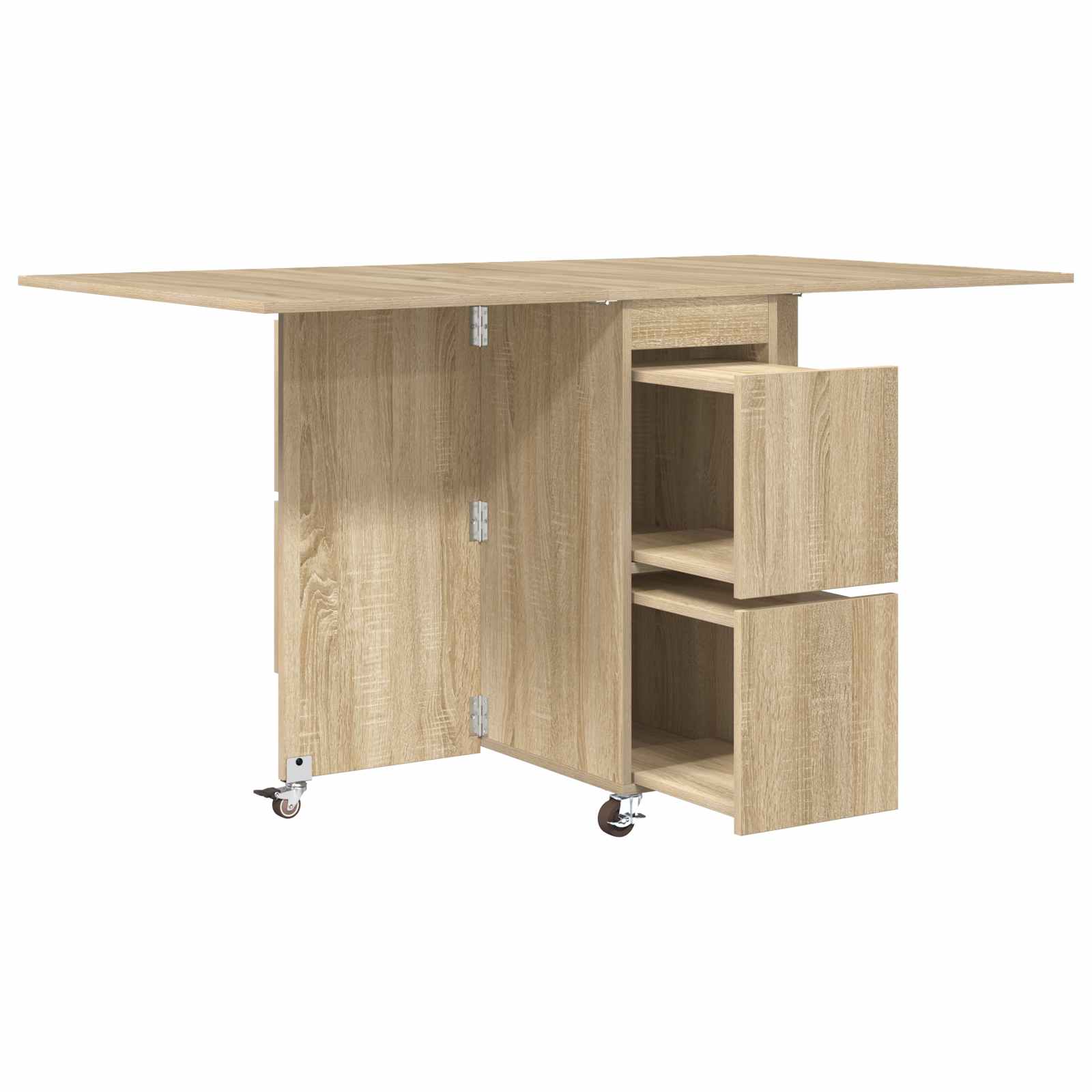 Spisebord 2 pcs 140 x 80 x 77 cm Konstrueret træ Sonoma-eg