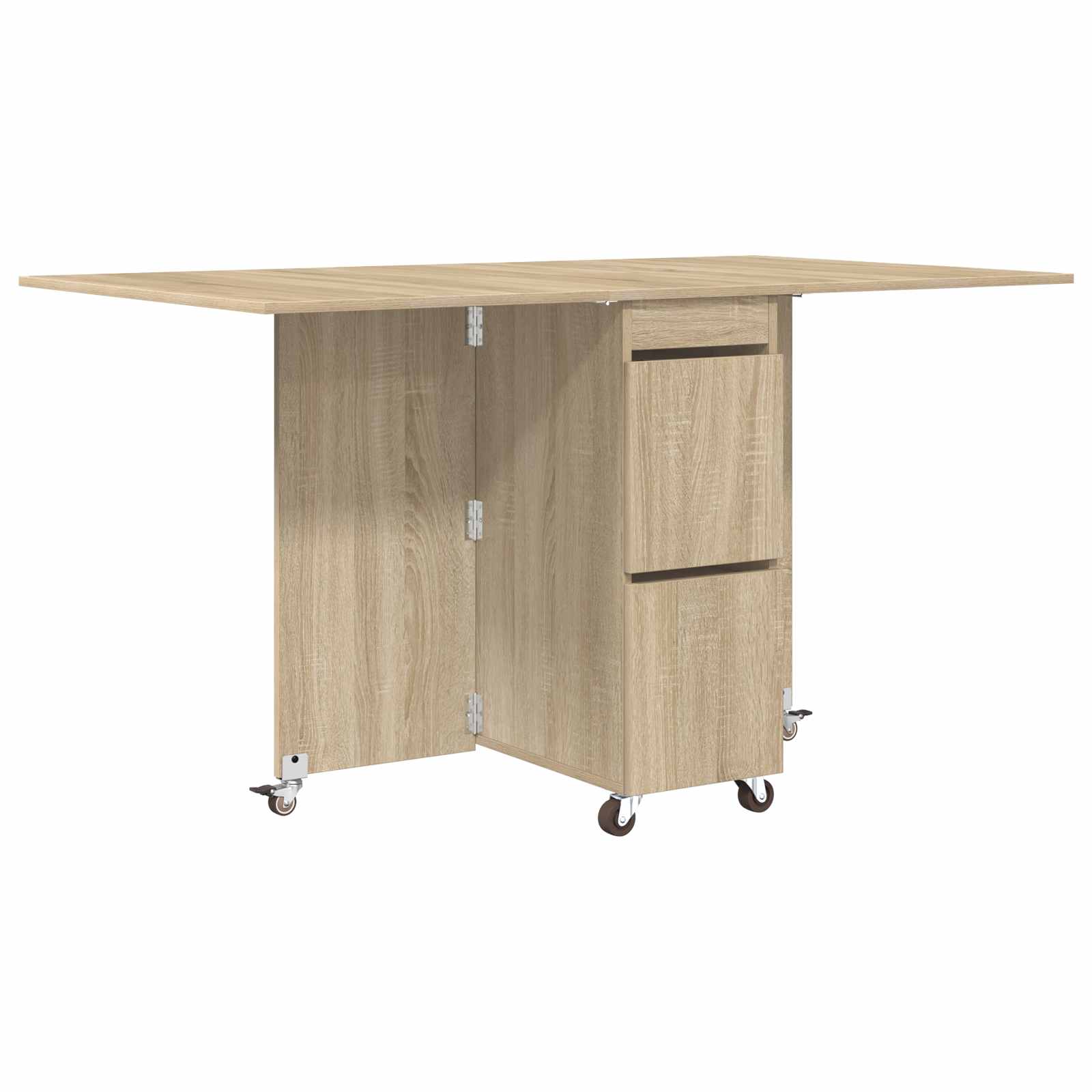 Spisebord 2 pcs 140 x 80 x 77 cm Konstrueret træ Sonoma-eg