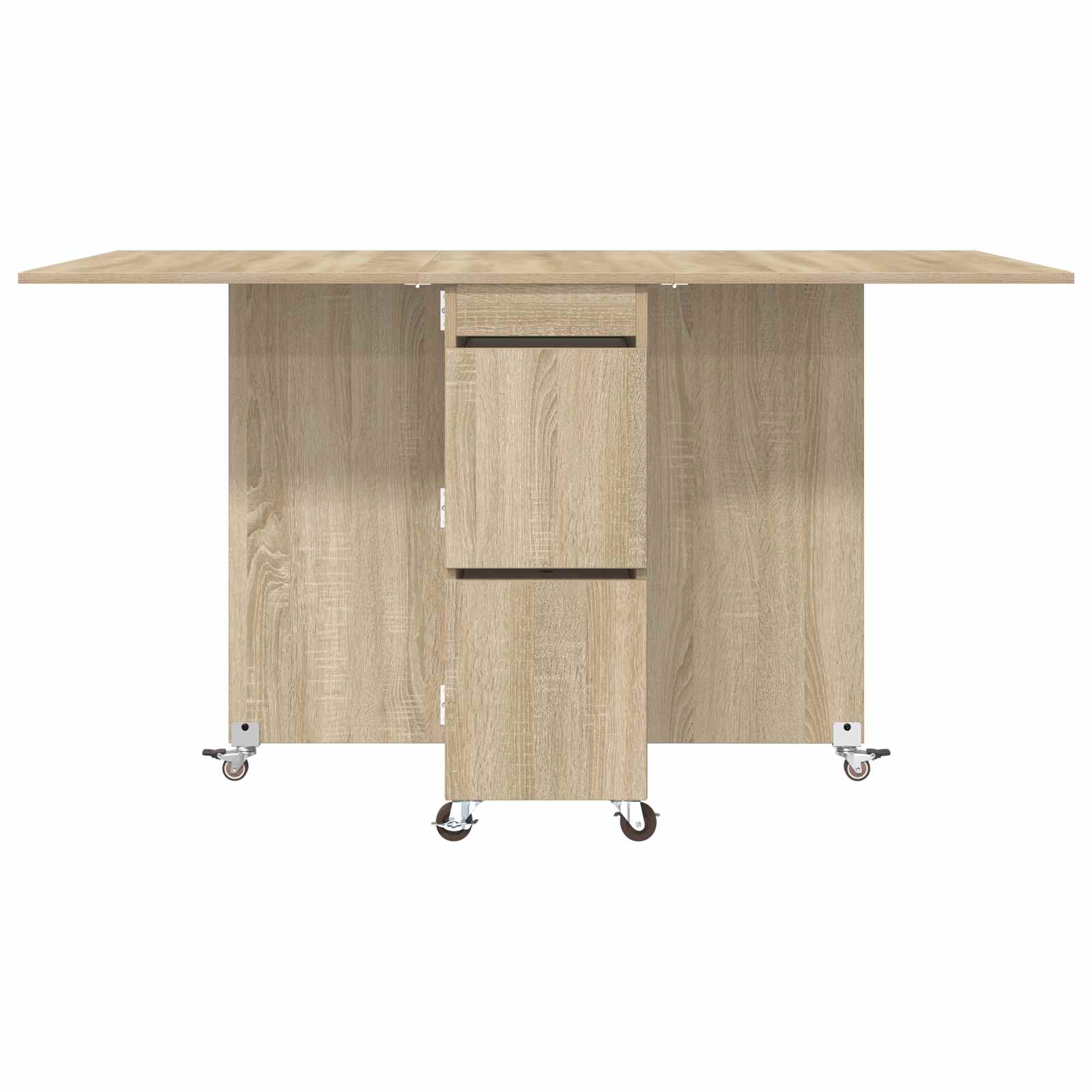 Spisebord 2 pcs 140 x 80 x 77 cm Konstrueret træ Sonoma-eg