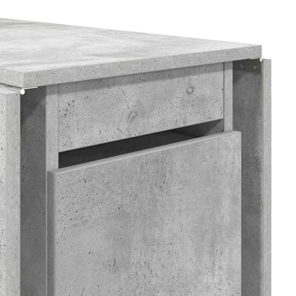 Spisebord 140 x 80 x 77 cm Konstrueret træ Betongrå Rektangulær