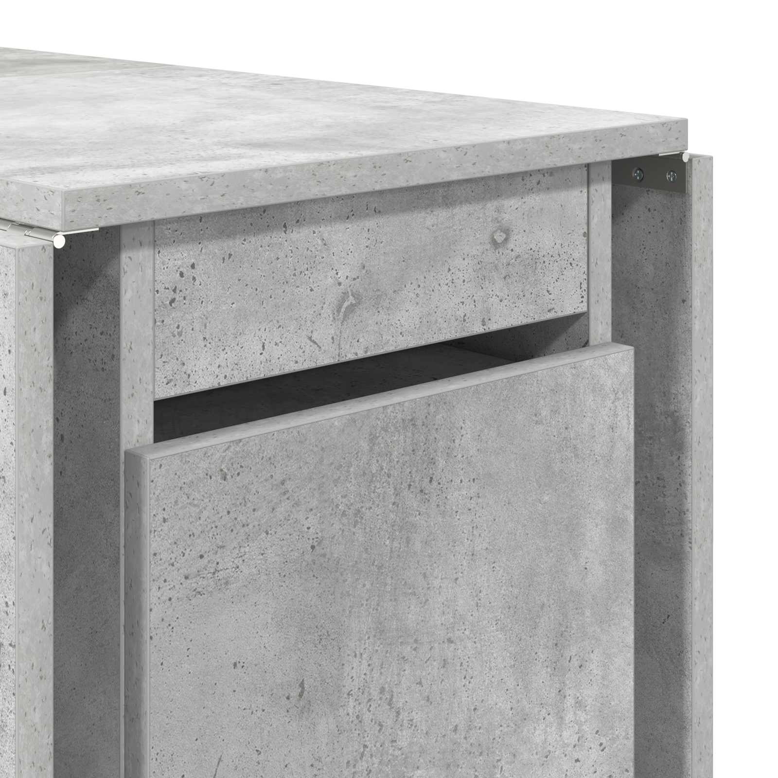 Spisebord 2 pcs 140 x 80 x 77 cm Konstrueret træ Betongrå