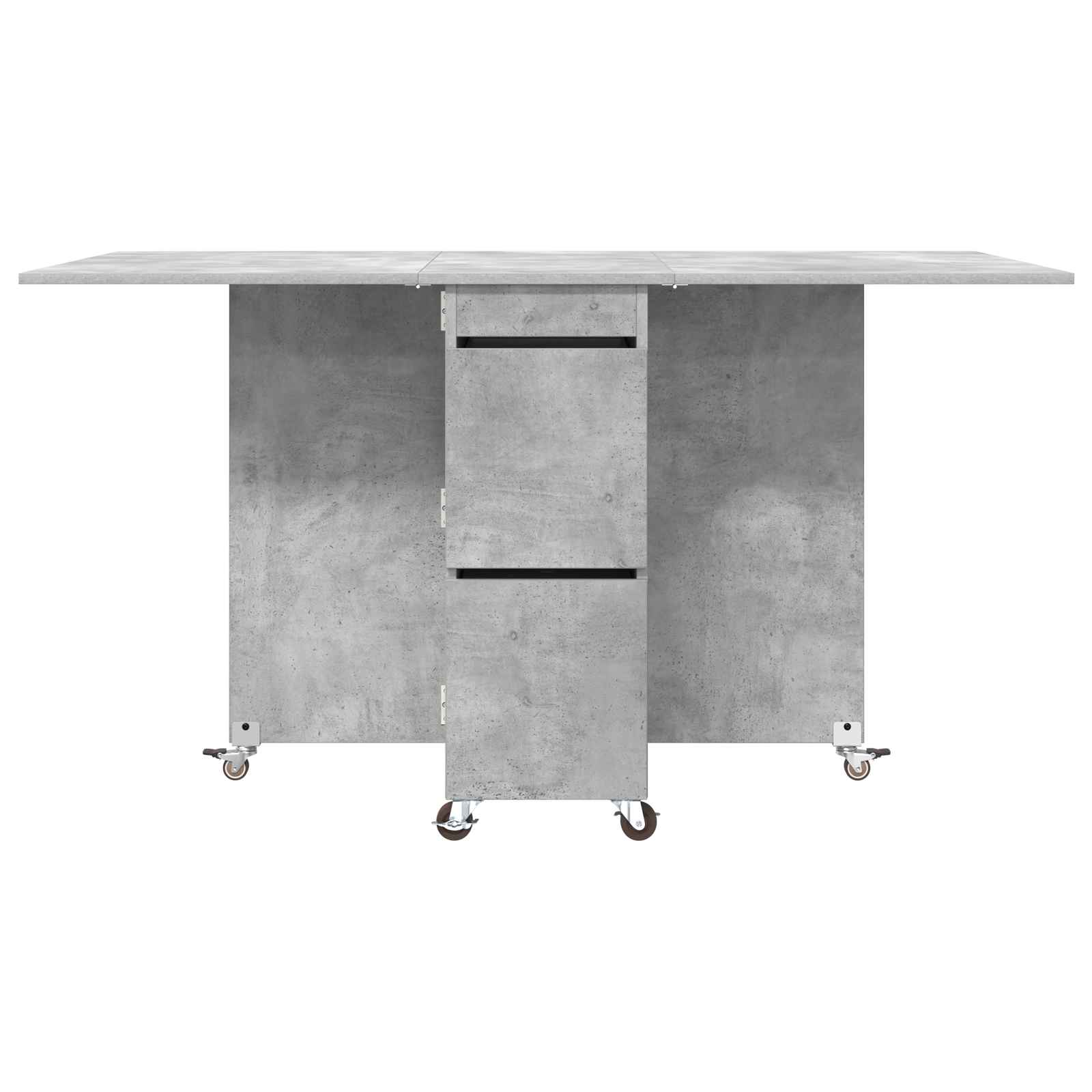 Spisebord 2 pcs 140 x 80 x 77 cm Konstrueret træ Betongrå
