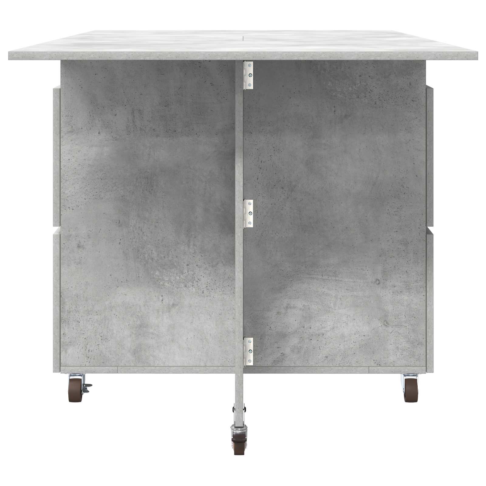 Spisebord 2 pcs 140 x 80 x 77 cm Konstrueret træ Betongrå