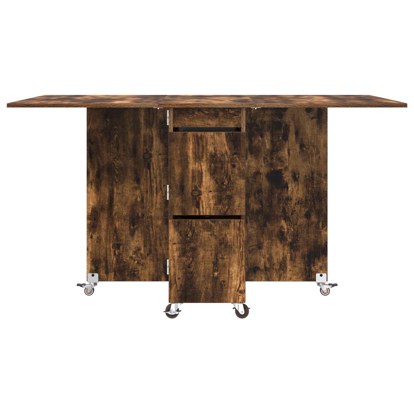 Spisebord 2 pcs 140 x 80 x 77 cm Konstrueret træ Røget eg