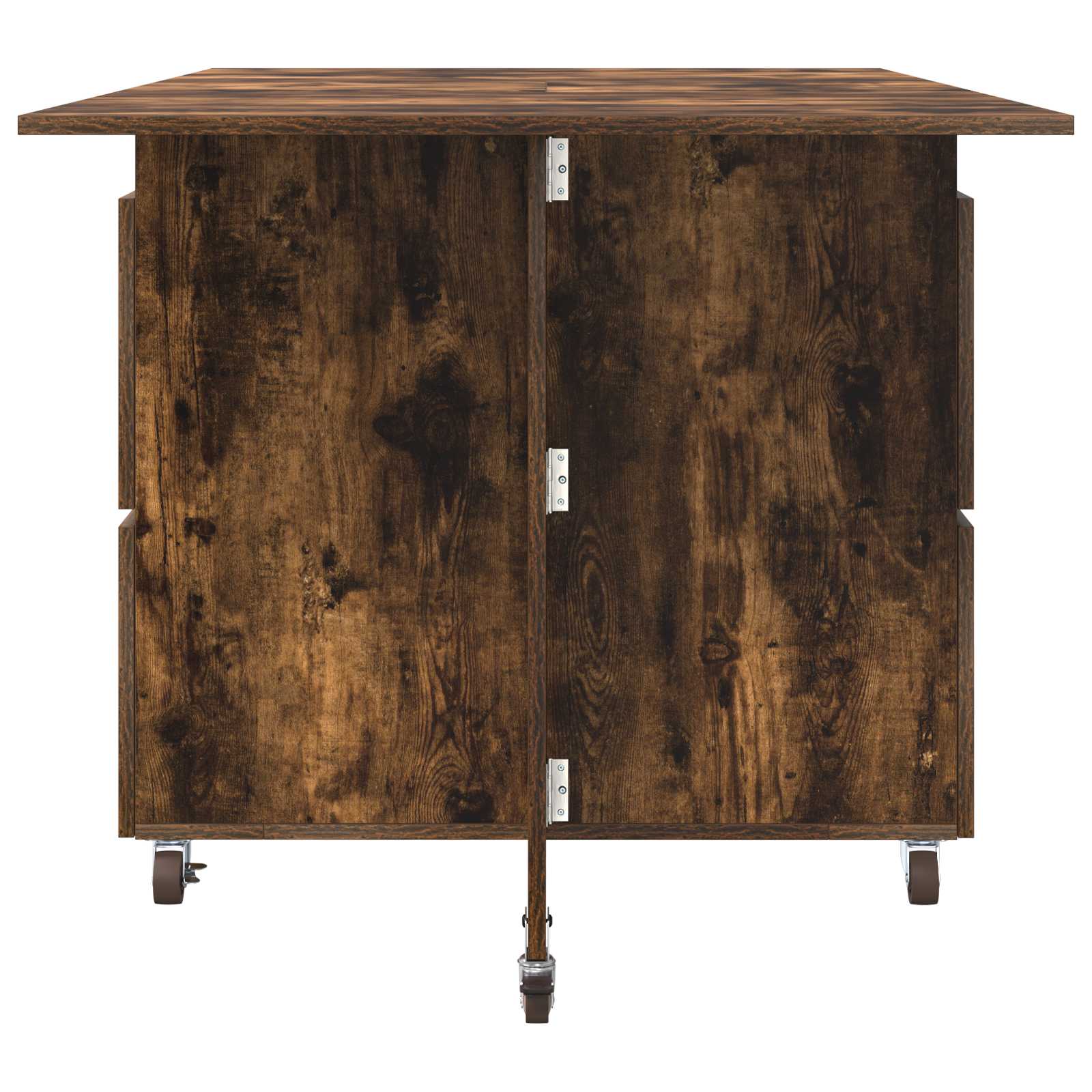 Spisebord 2 pcs 140 x 80 x 77 cm Konstrueret træ Røget eg