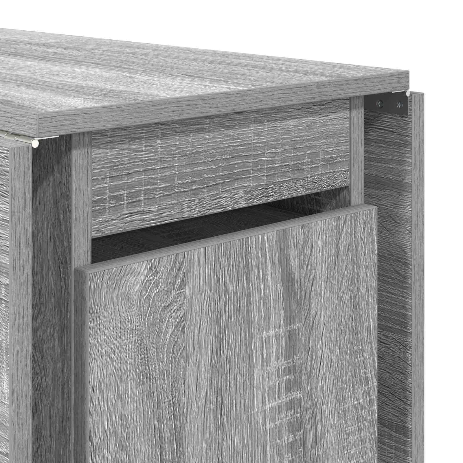 Spisebord 2 pcs 140 x 80 x 77 cm Konstrueret træ Grå Sonoma