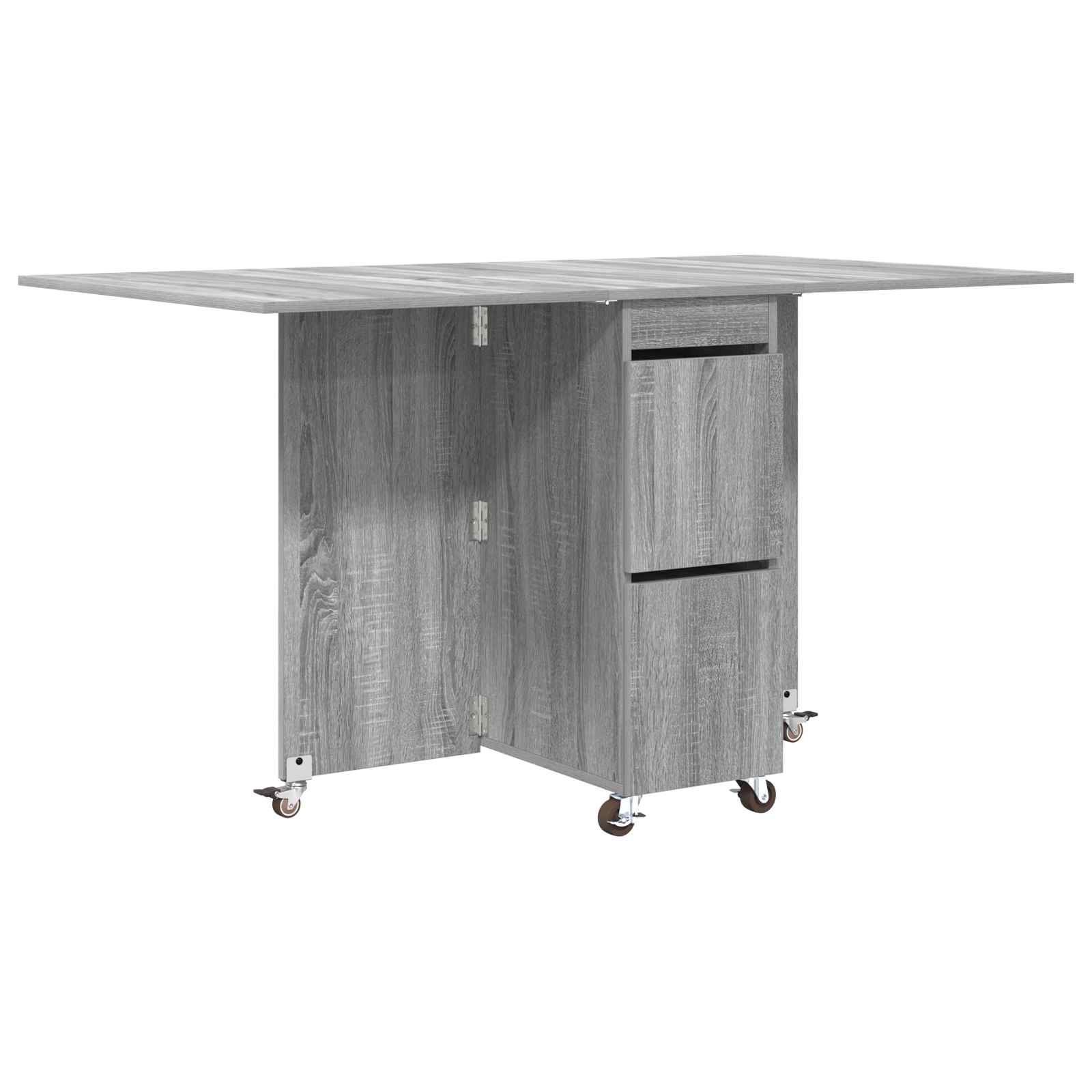 Spisebord 2 pcs 140 x 80 x 77 cm Konstrueret træ Grå Sonoma