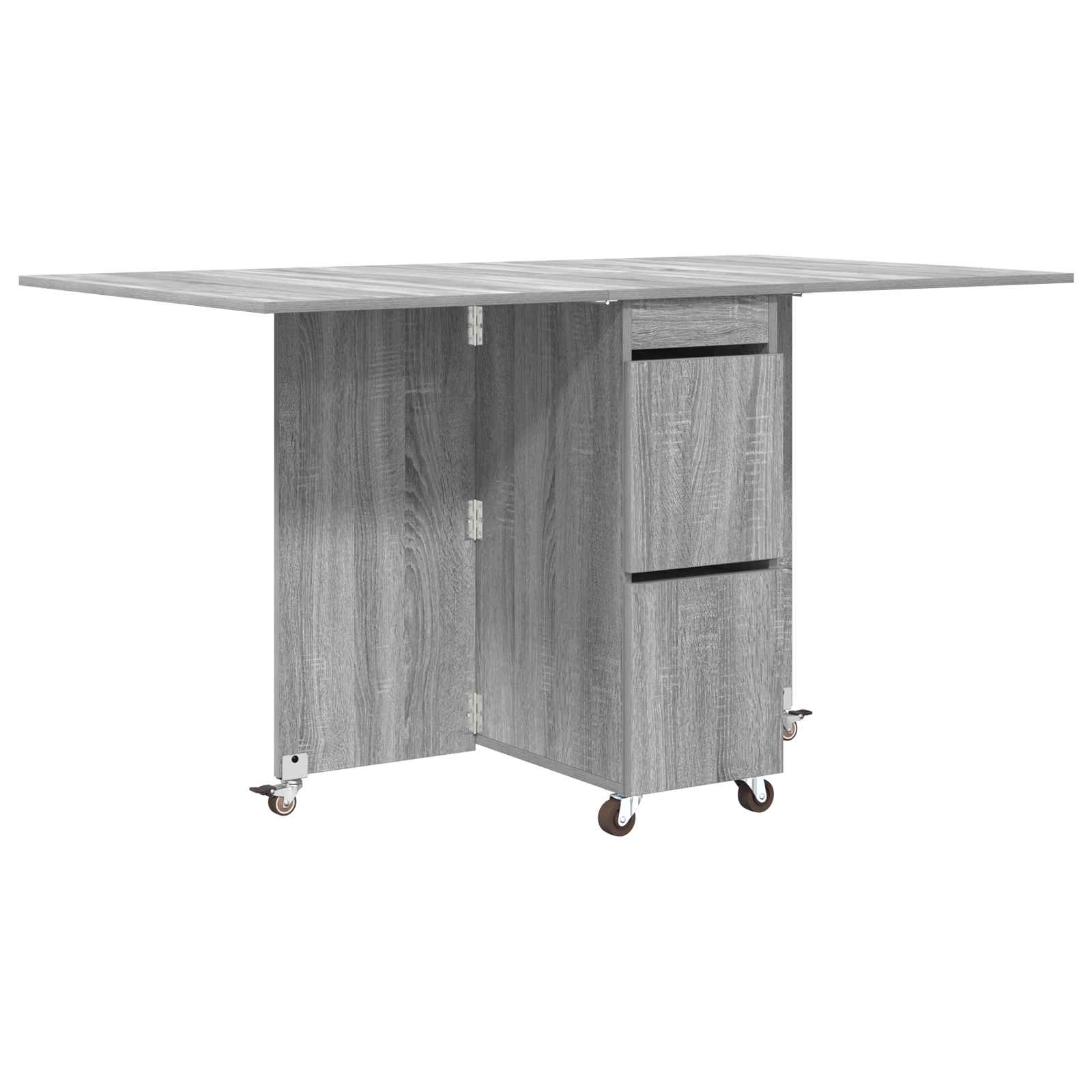 Spisebord 2 pcs 140 x 80 x 77 cm Konstrueret træ Grå Sonoma