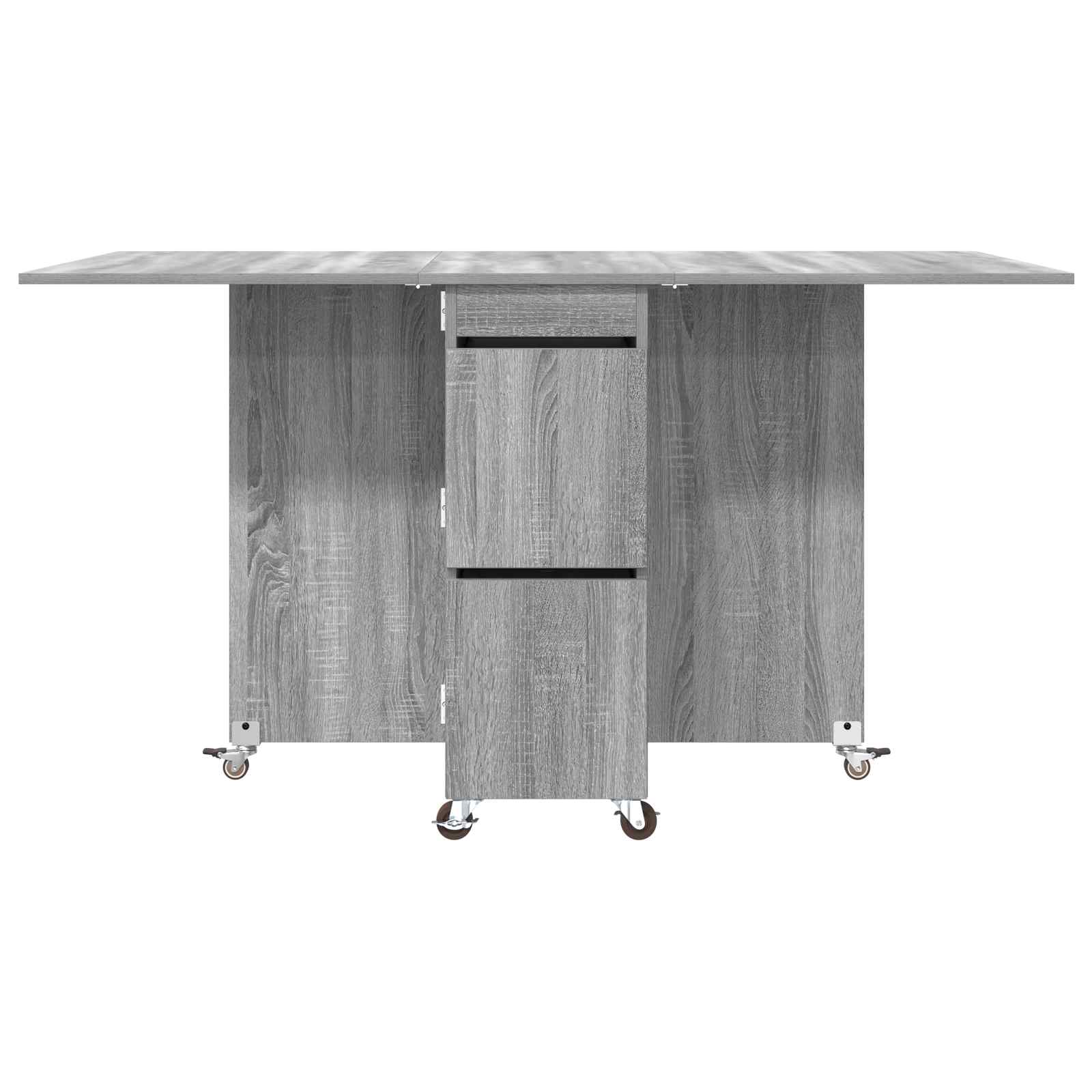 Spisebord 2 pcs 140 x 80 x 77 cm Konstrueret træ Grå Sonoma