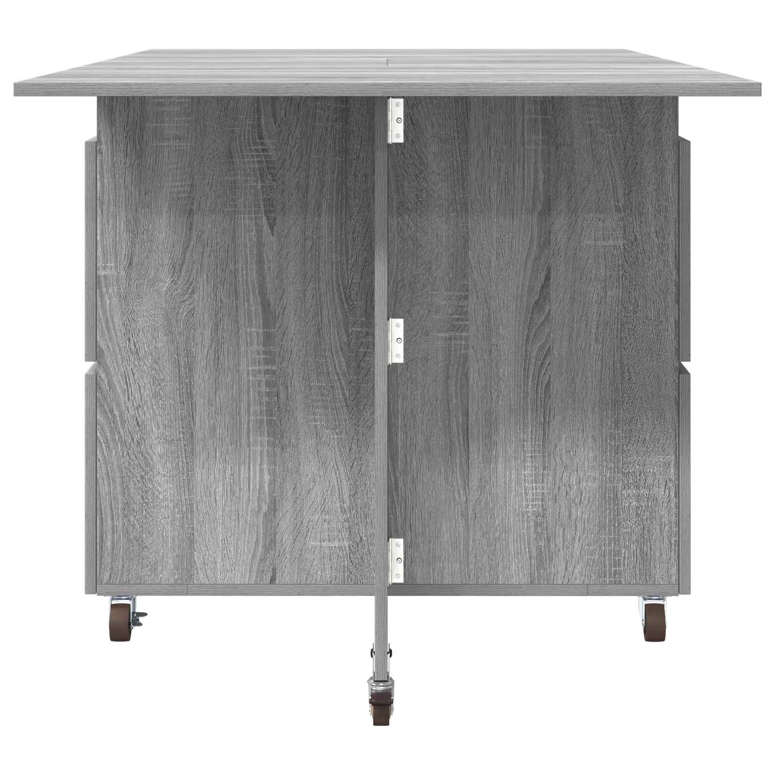 Spisebord 2 pcs 140 x 80 x 77 cm Konstrueret træ Grå Sonoma