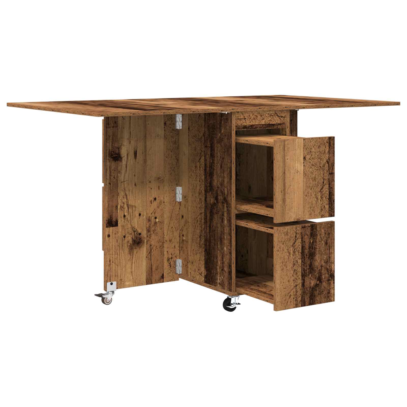 Spisebord 2 pcs 140 x 80 x 77 cm Konstrueret træ Gammelt træ