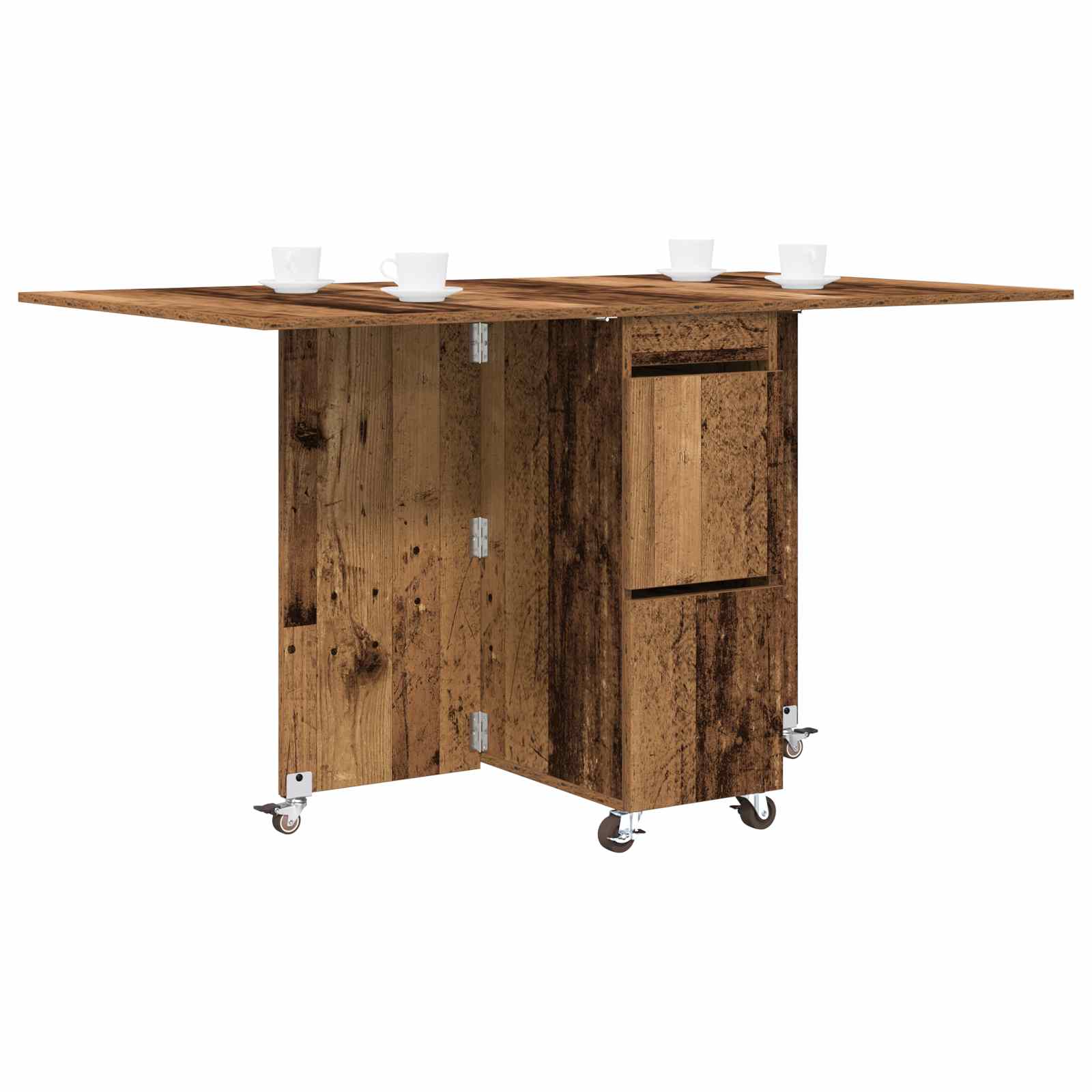 Spisebord 2 pcs 140 x 80 x 77 cm Konstrueret træ Gammelt træ