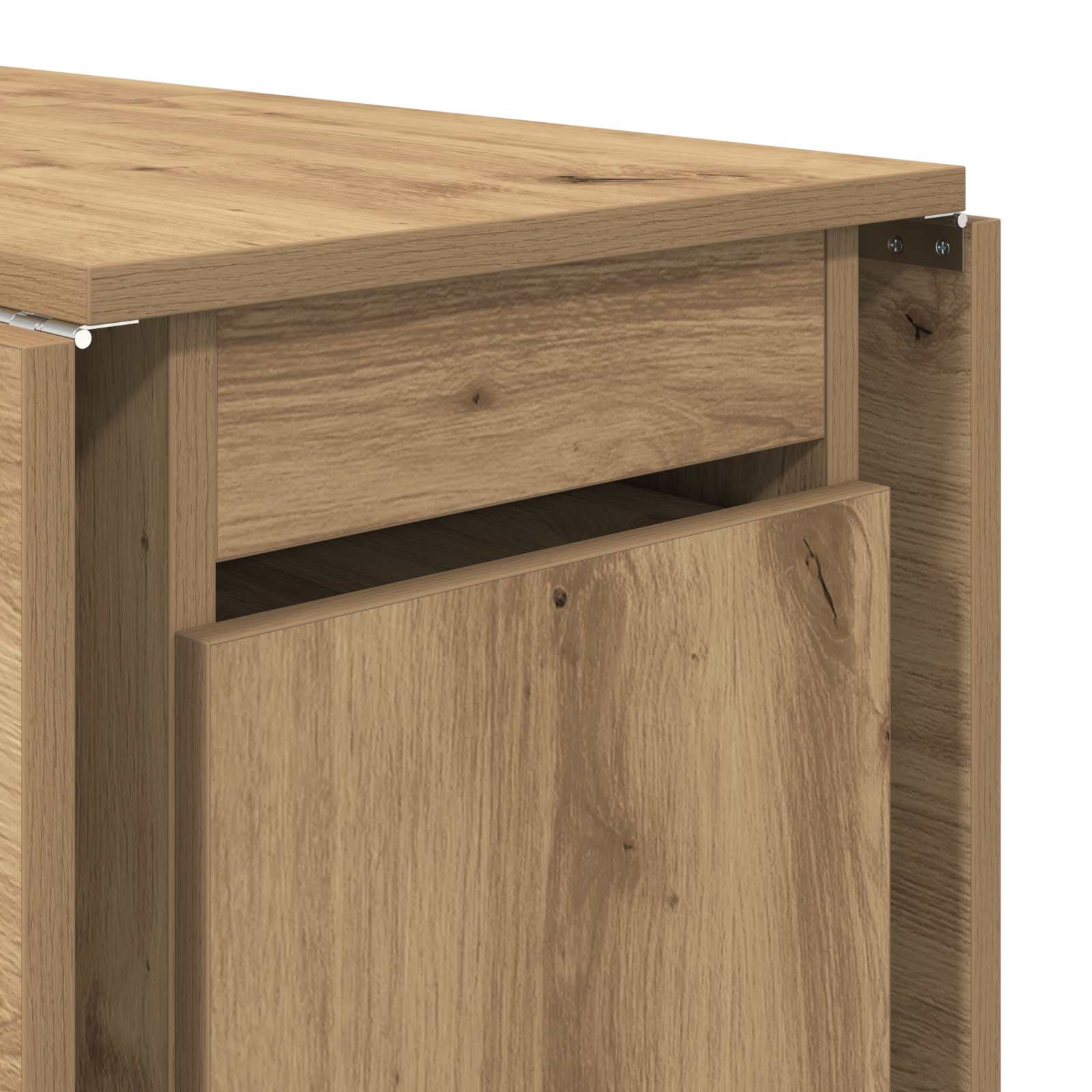Spisebord 2 pcs 140 x 80 x 77 cm Konstrueret træ Artisan-eg