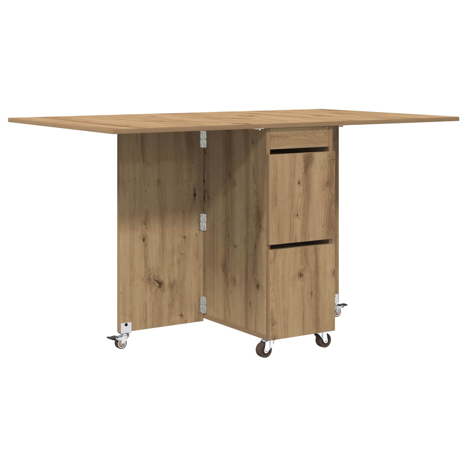 Spisebord 2 pcs 140 x 80 x 77 cm Konstrueret træ Artisan-eg
