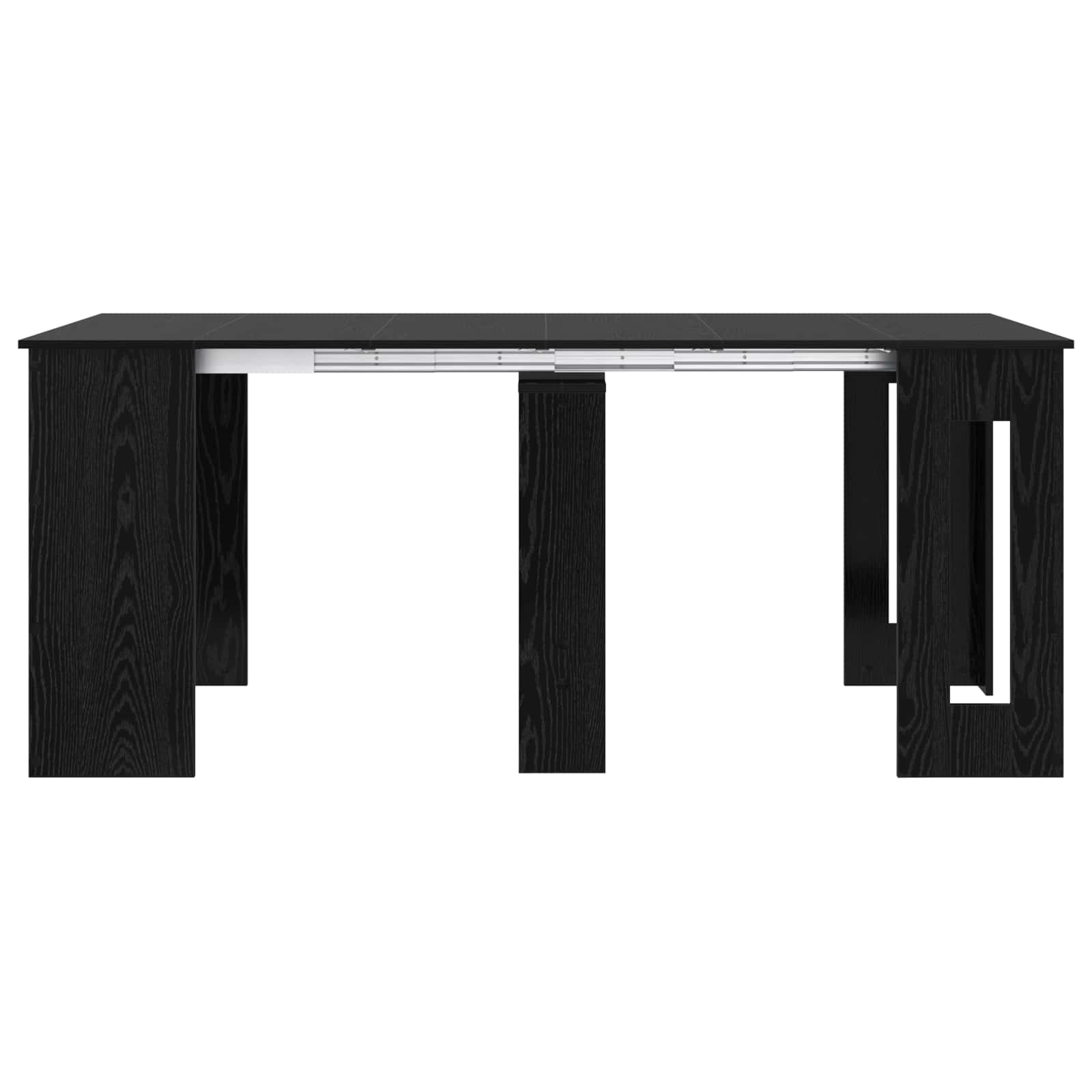 Spisebord 180 x 85 x 75 cm Konstrueret træ Sort eg Rektangulær